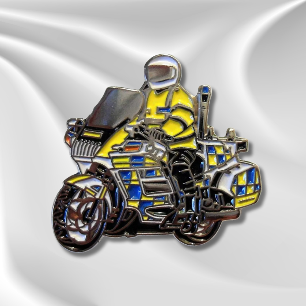 Police Motorcycle Officer Pin Badge