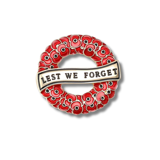Poppy Wreath Remembrance Brooch