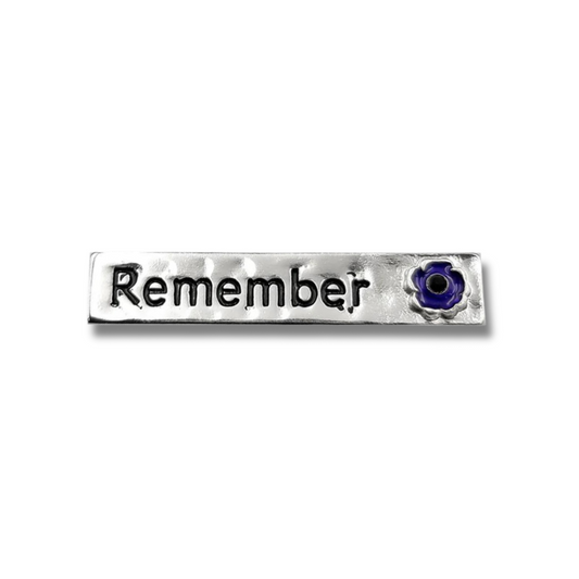 Purple Poppy "Remember" Pin