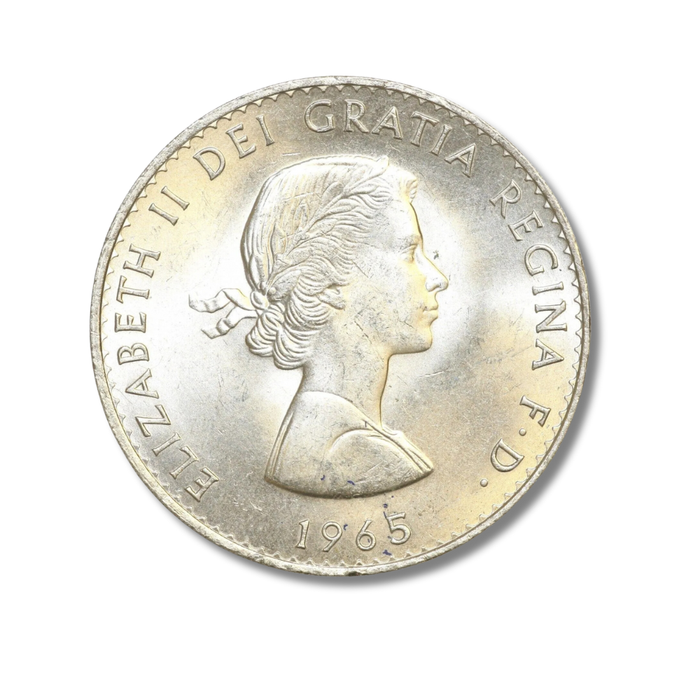 Queen Elizabeth II & Sir Winston Churchill - 1965 Crown UNC Coin