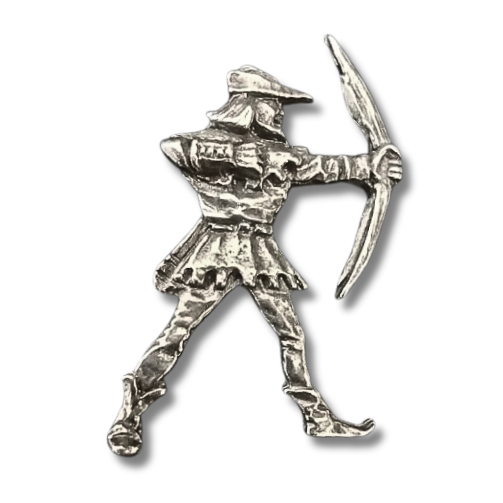 Robin Hood Pewter Pin Badge