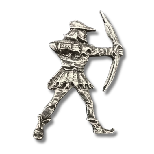 Robin Hood Pewter Pin Badge