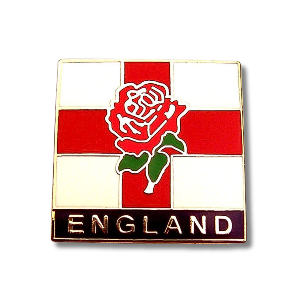 Rose of England & St George Cross Pin Badge