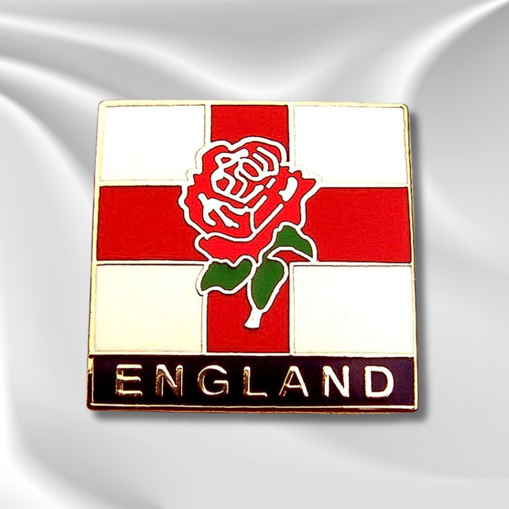 Rose of England & St George Cross Pin Badge