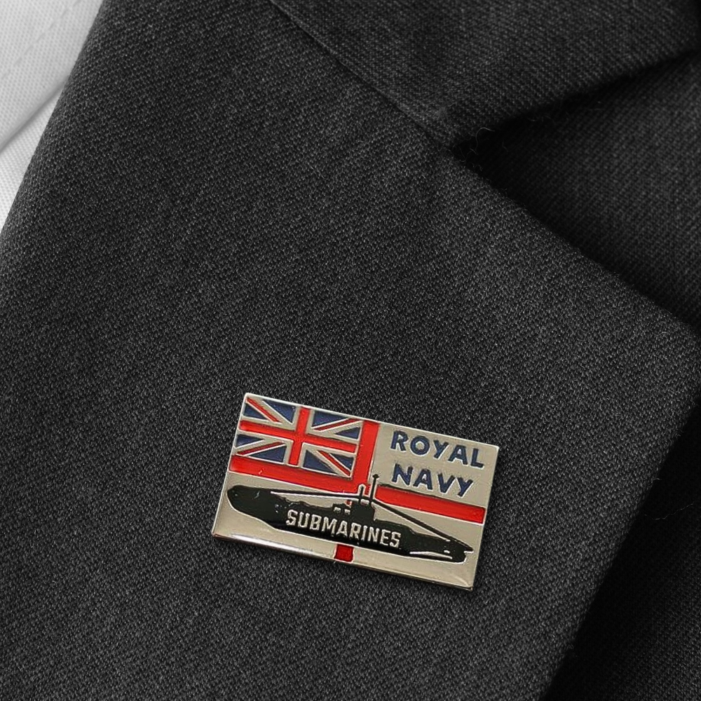 Silver Royal Navy Submarines Pin Badge