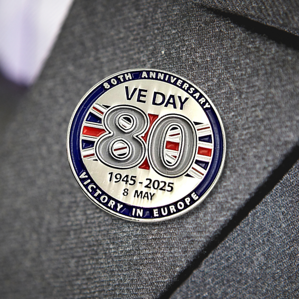 VE Day 80th Anniversary Pin Badge