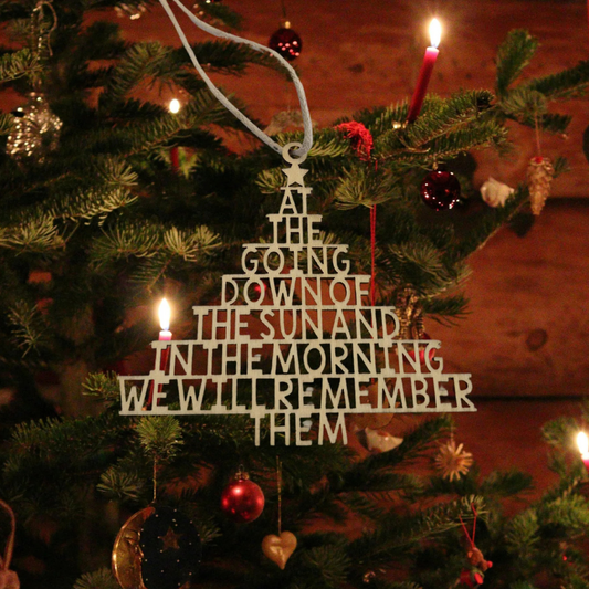 We Will Remember Them Christmas Tree Ornament