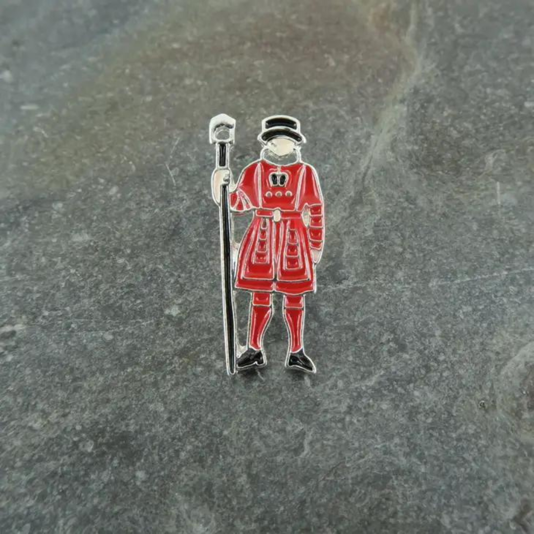British Red Beefeater Lapel Pin Brooch