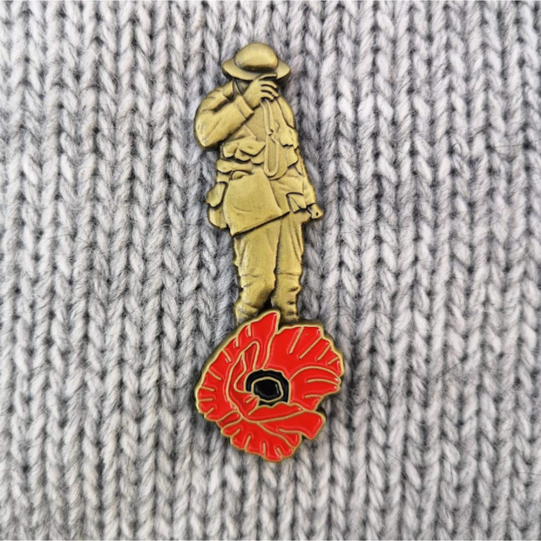 Lone Soldier & Lest We Forget Soldier Pin Bundle