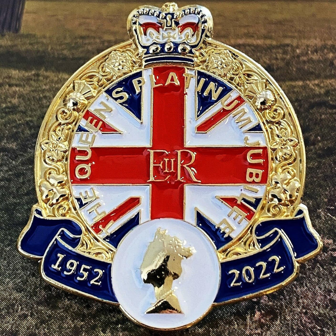 Queen's Platinum Jubilee Enamel Pin Badge