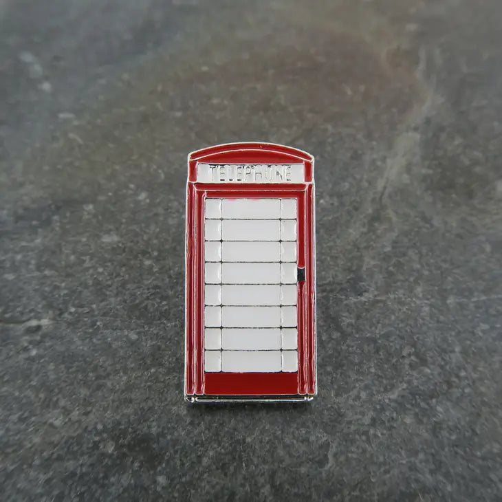 British Red Telephone Box Lapel Pin Badge