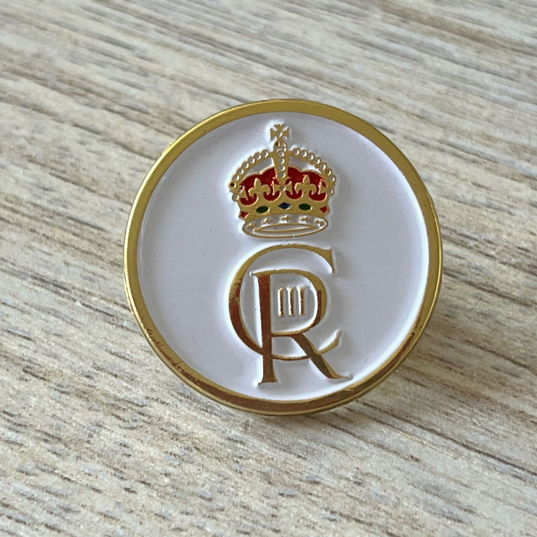King Charles III Cypher Enamel Badge