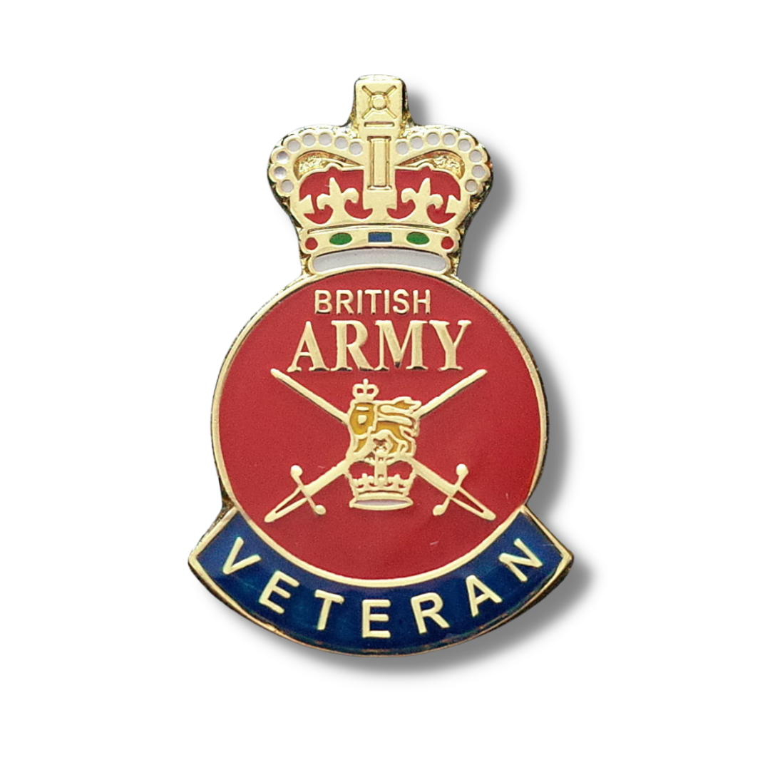 British Army Veteran Pin Badge