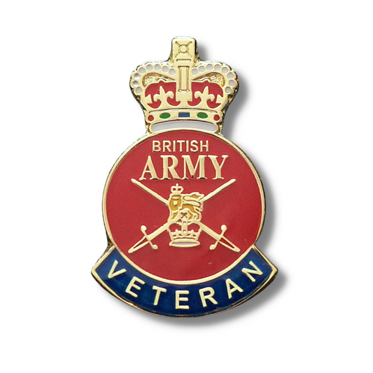 British Army Veteran Pin Badge