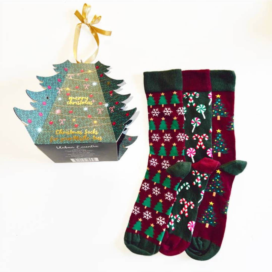 Christmas Tree Socks Gift Set