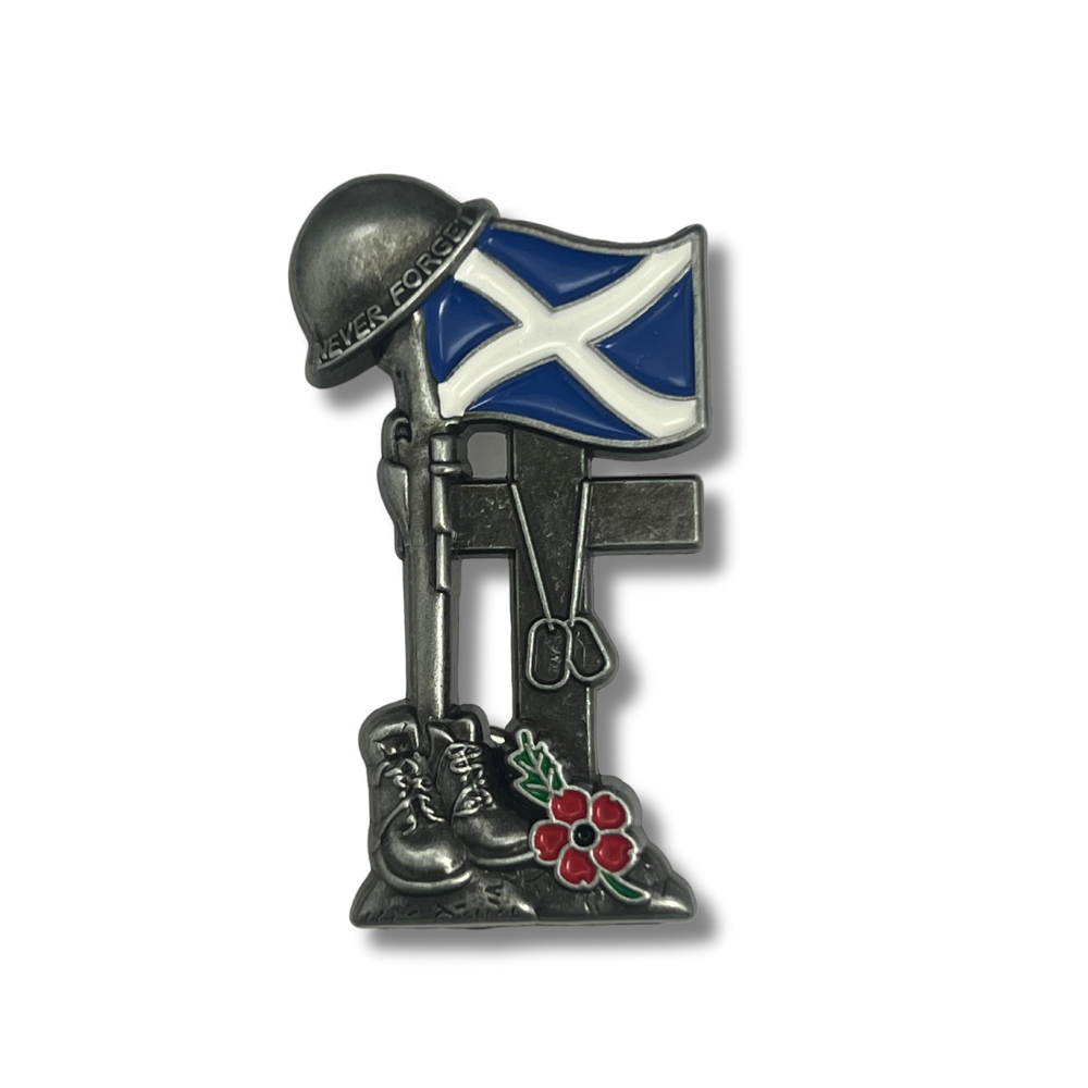 Never Forget Remembrance Pin - Scotland Edition