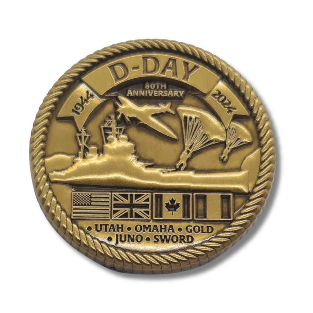 Limited Edition D-Day 80th Anniversary Commemorative Badge,D-Day 80th Anniversary Commemorative Badge, World War Ii Normandy Souvenir Decoration, Tribute To The Brave Heroes In History (3 PCS - Foto 10