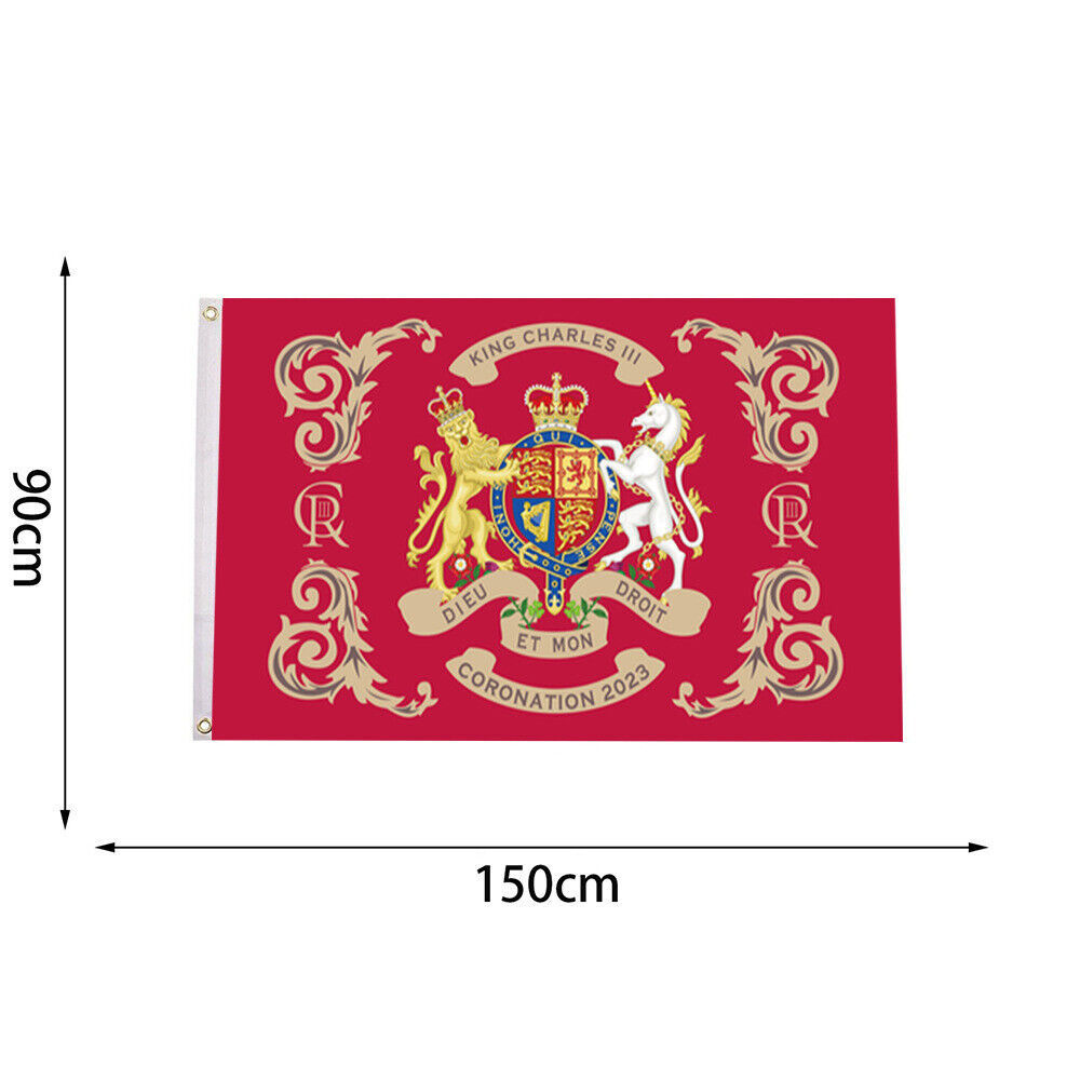 King Charles III Coronation Commemorative Flag 2023