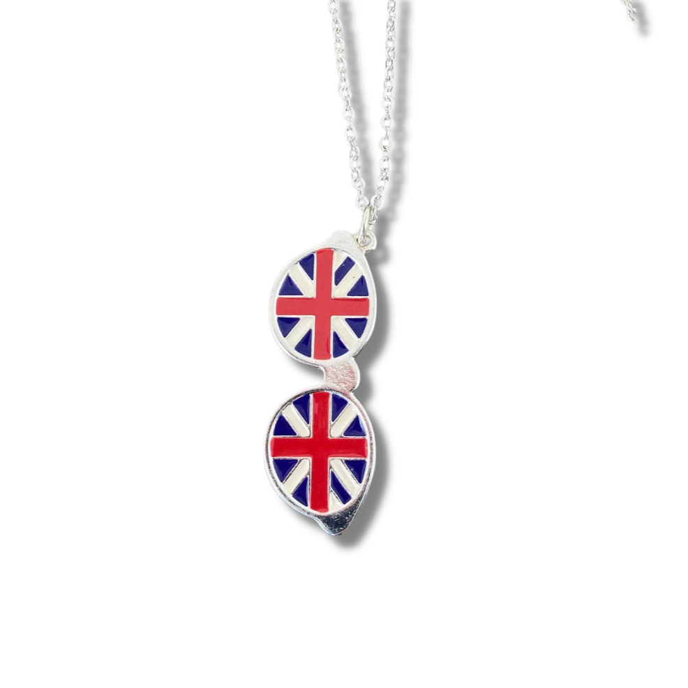 Union Jack Glasses Necklace