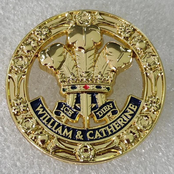 William & Catherine Prince & Princess of Wales Enamel Pin Badge