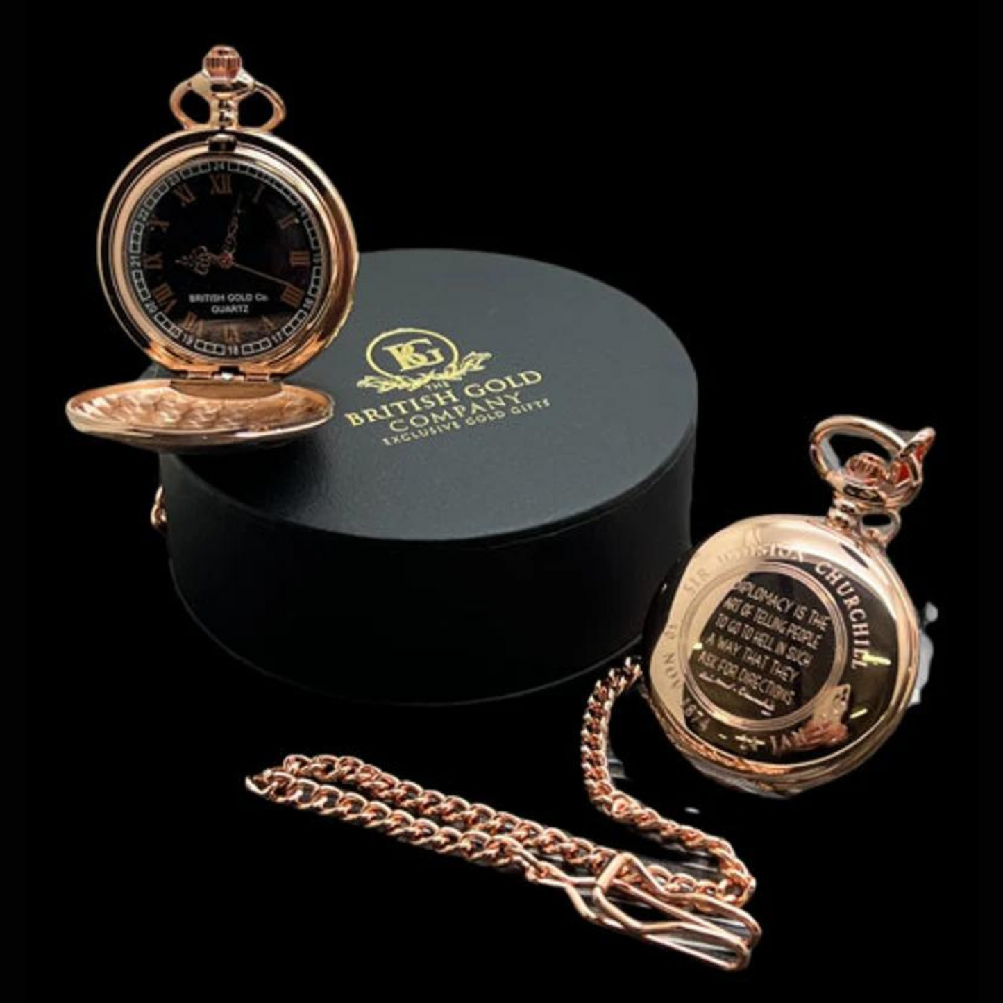 Winston Churchill Personalised Engraved Pocket Watch