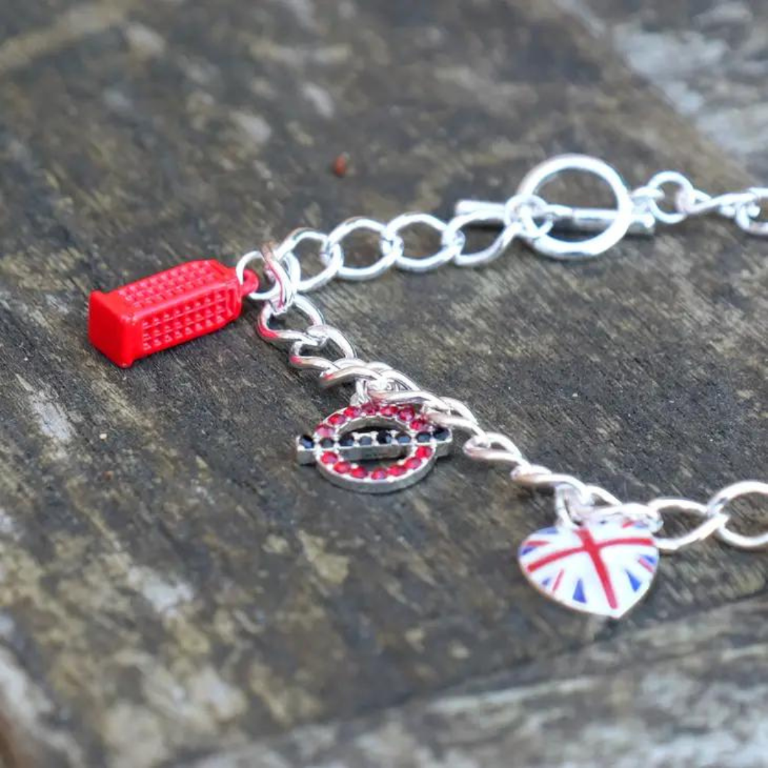 British Icons and Union Jack Charm Bracelet