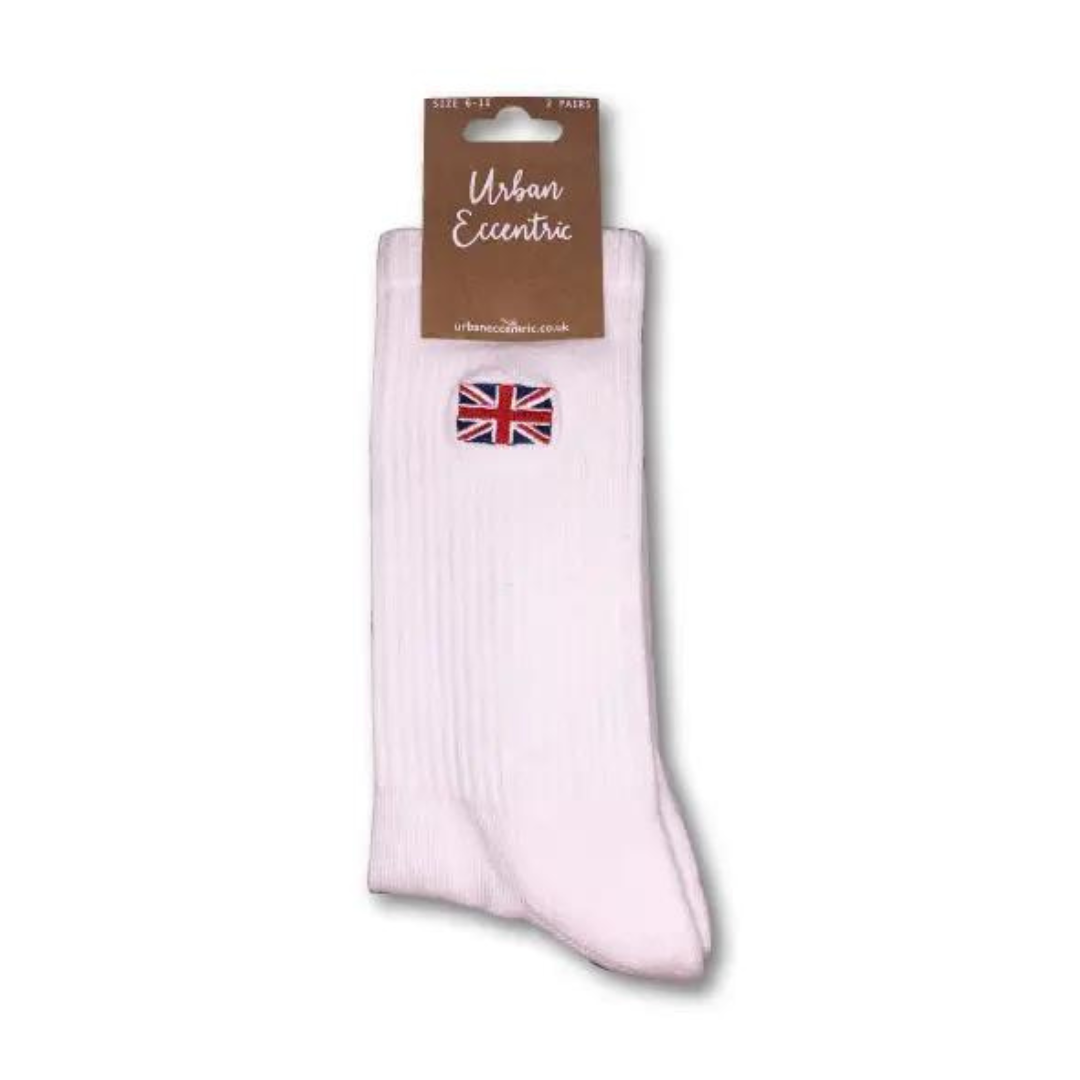 Unisex Sports Style Flag Socks (2 Pairs in Different Colours)