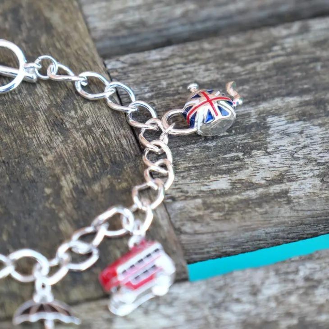 British Icons and Union Jack Charm Bracelet