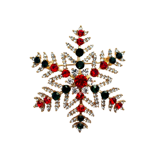 Snowflake Christmas Brooch Badge