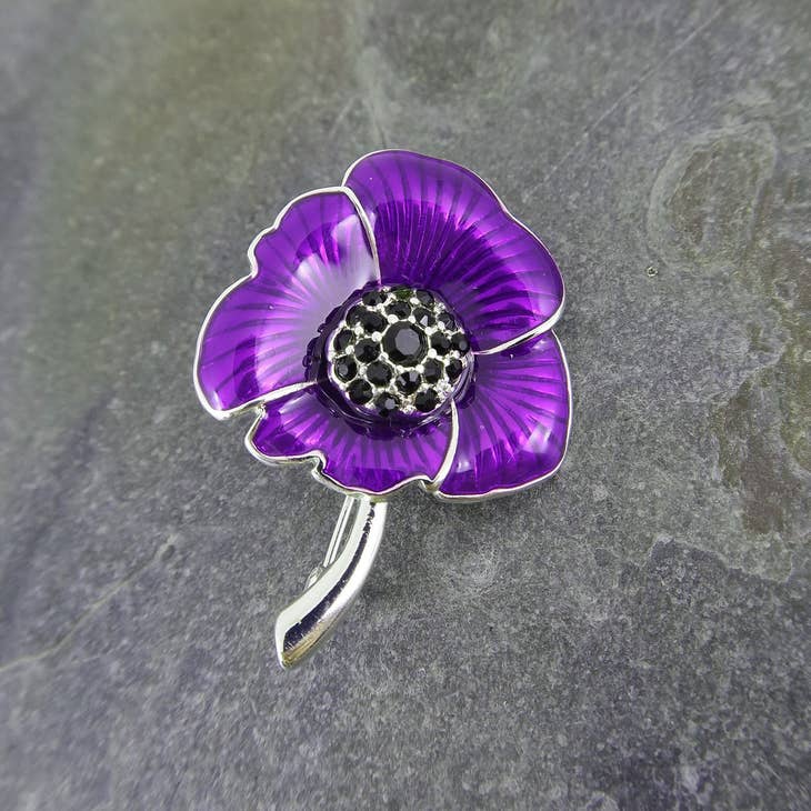 Purple Remembrance Brooch