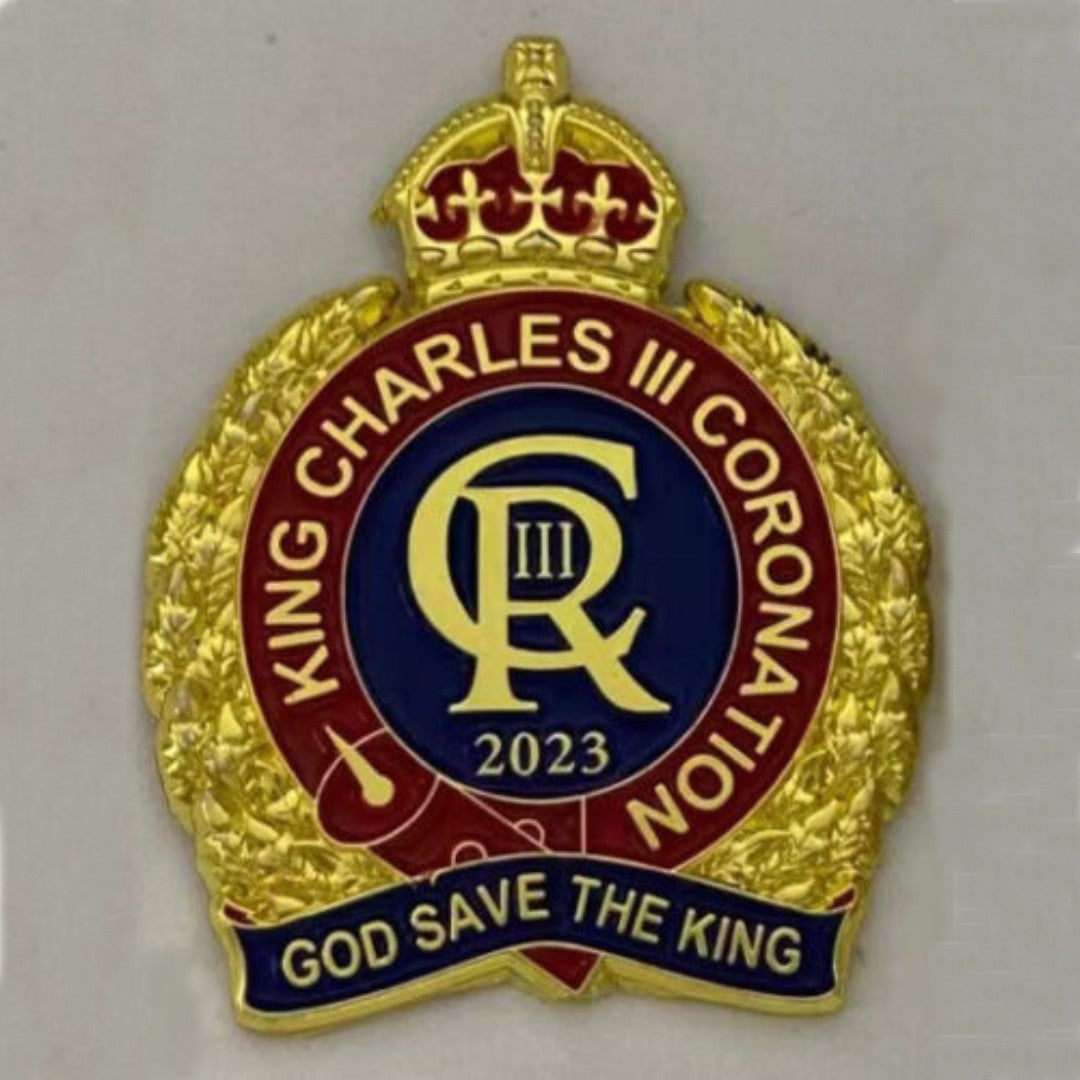 King Charles III Coronation Commemorative Enamel Pin Badge