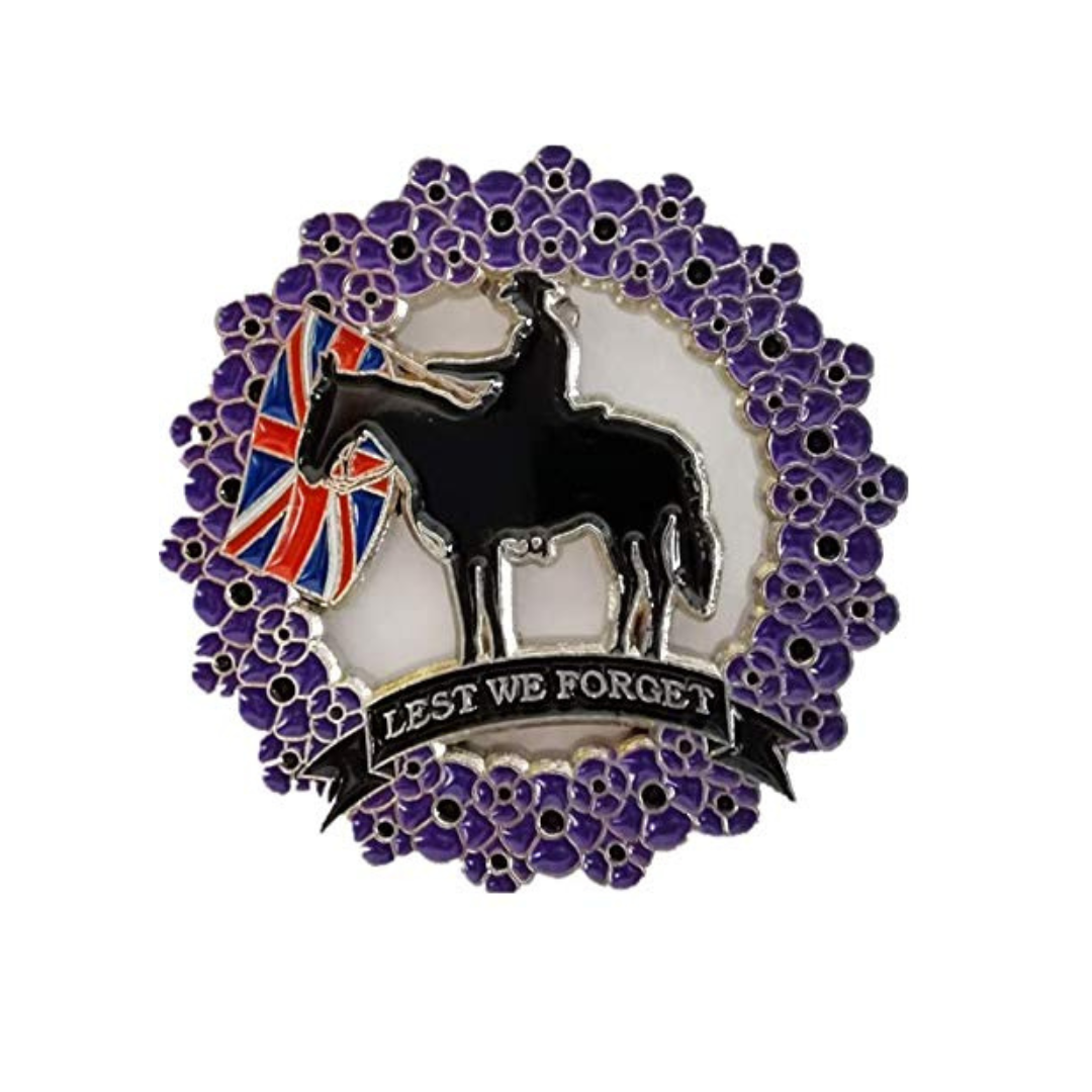 Purple Poppy UK Cavalry Horse Pin