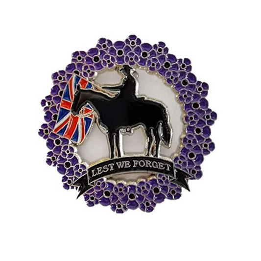Purple Poppy UK Cavalry Horse Pin