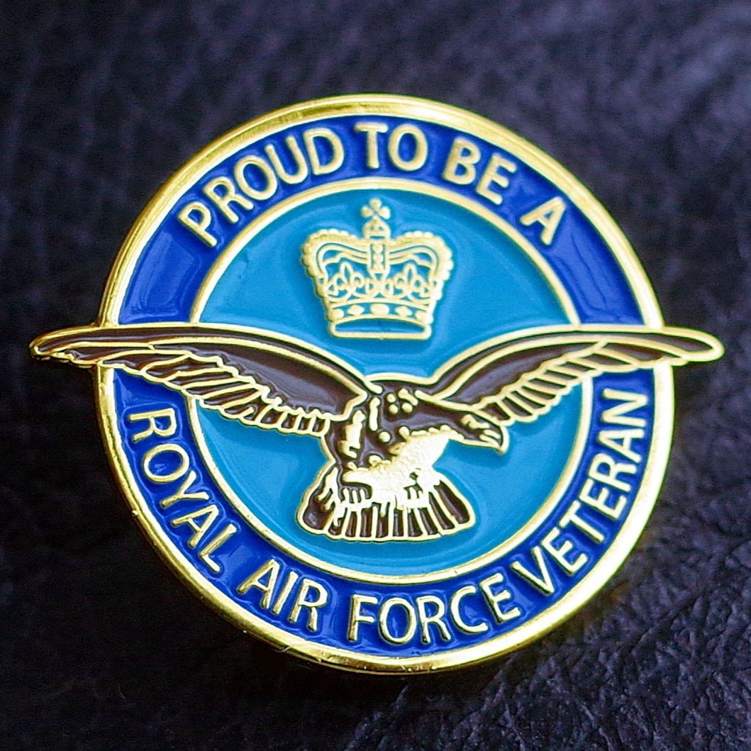RAF VETERAN Enamel Military Pin Badge