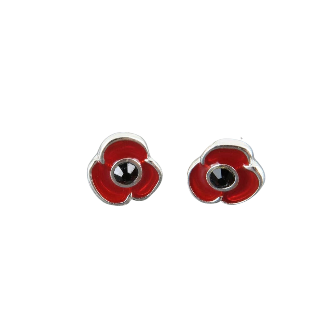 Red online stud earrings