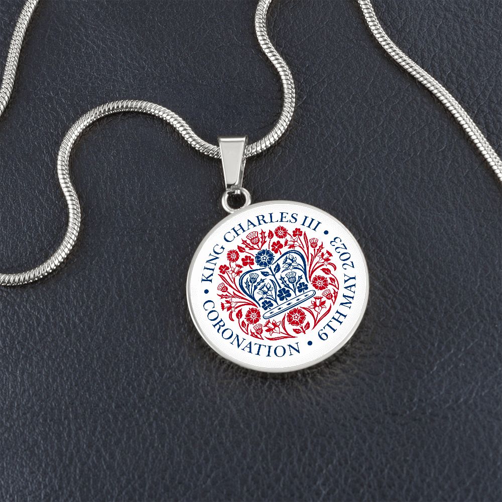 King Charles III Coronation Necklace with Official Logo