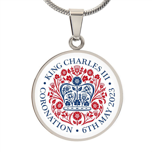 King Charles III Coronation Necklace with Official Logo