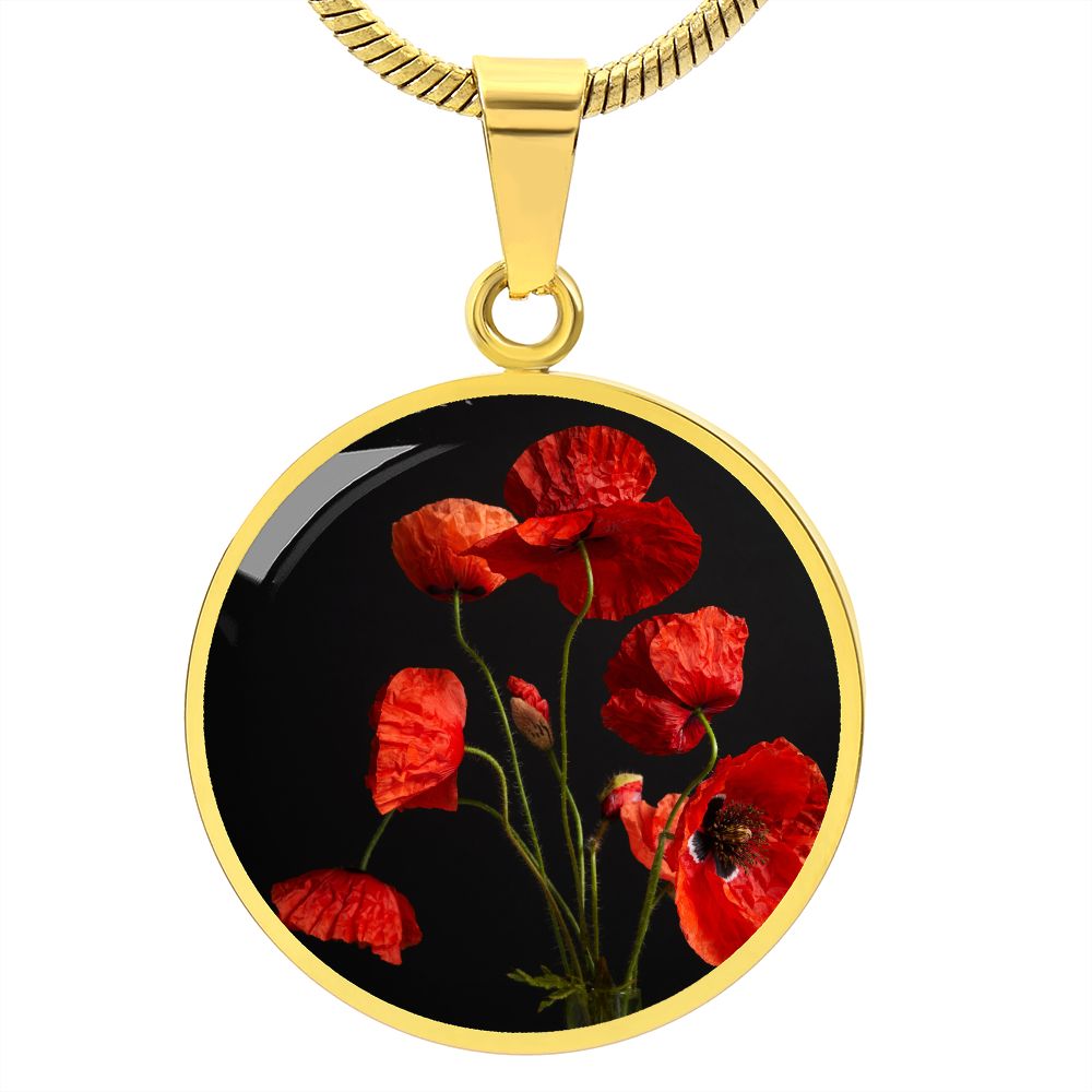 Round Flanders Flower Necklace