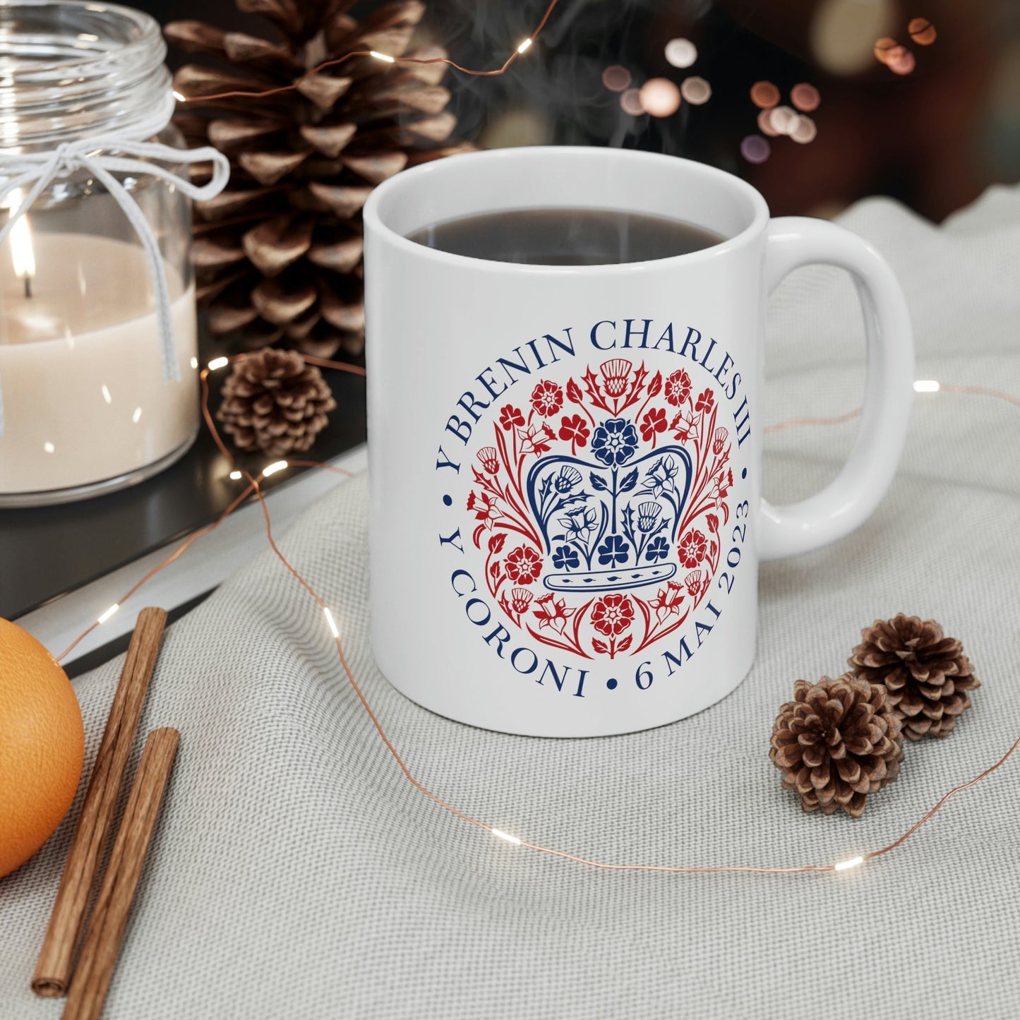King Charles III Official Coronation Logo Mug (Welsh)